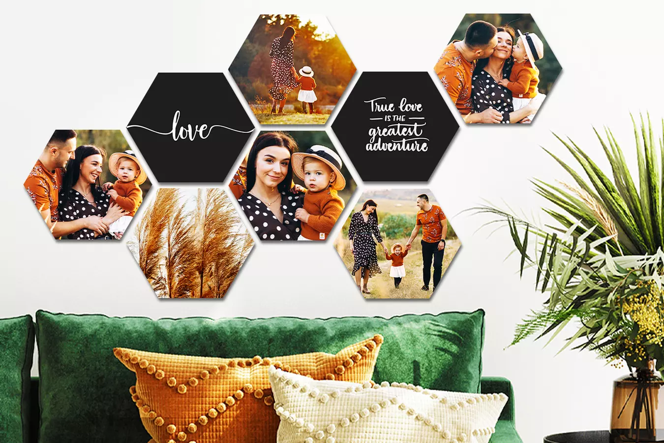 Jouw foto's op hexagon