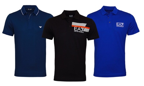 Polo da uomo EA7 Armani, disponibili in 5 taglie, 4 modelli e colori