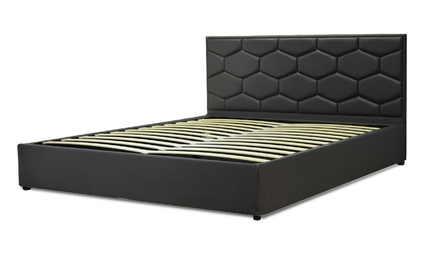 Image 12: Lit coffre Manhattan Simili cuir, matelas ''Cosmos'' en option