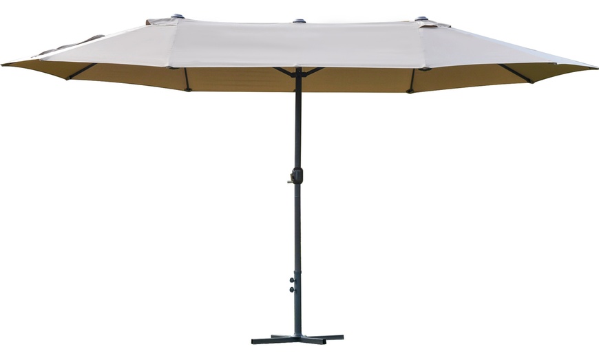 Image 2: Outsunny 4.6m Double-Sided Garden Parasol