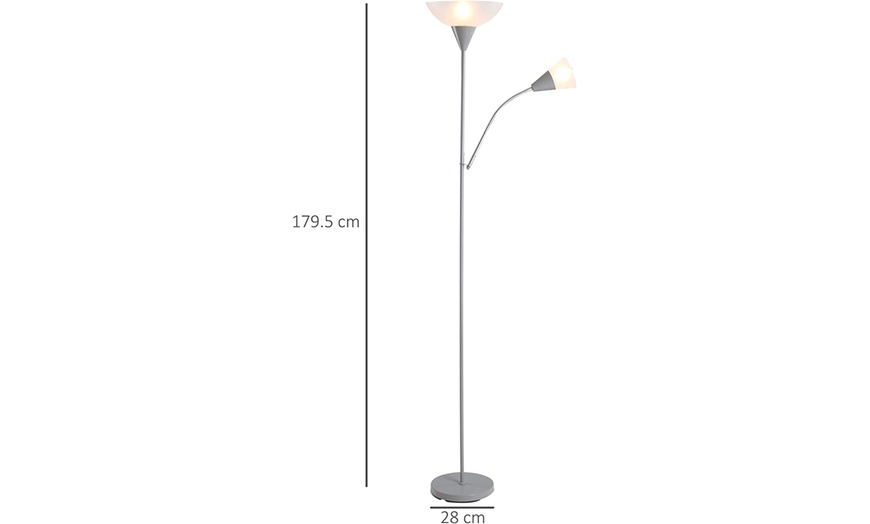 Image 14: HomCom Freestanding Floor Lamps