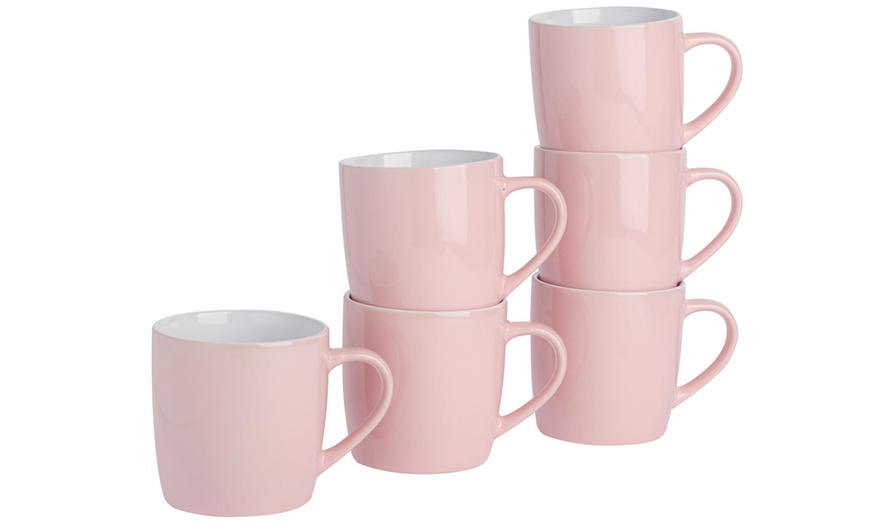 Image 21: Argon Tableware Pack of Six Coloured Coffee Mugs 350ml