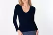 5er-Pack Damen-Langarmshirt mit V-Ausschnitt „Lisa“ in M/L oder XL/XXL - Second Medium