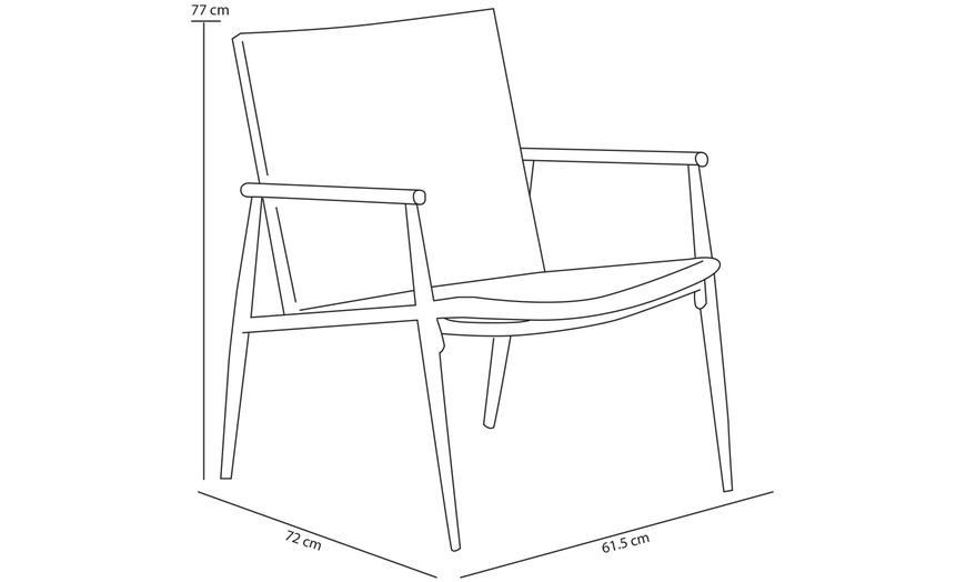 Image 3: Set da patio con 2 sedie intrecciate e tavolo da giardino Bakaji