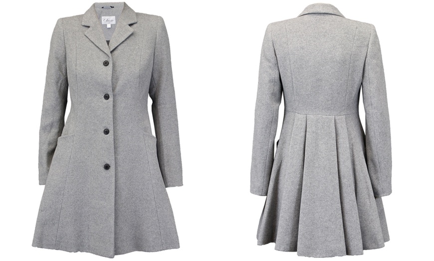 Image 5: Women's Wool Fit and Flare Coat