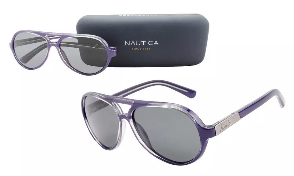 Nautica Aviator and Rectangle Unisex Sunglasses - Second Medium