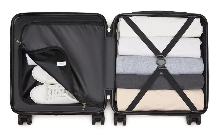 Image 22: Valise cabine en ABS, 45 x 36 x 20 cm, capacité d'environ 28 L