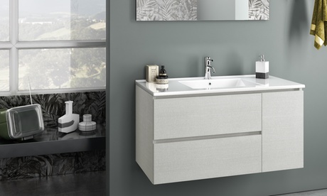 Composizione 4 pezzi da bagno disponibili in 4 colori