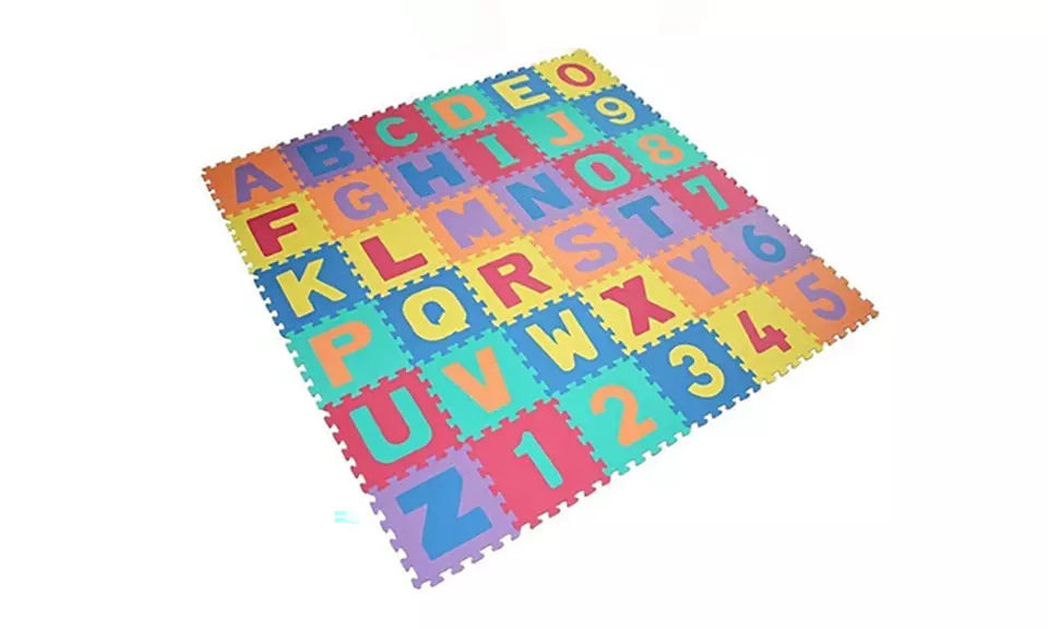 One or Two 36-Piece Alphabet and Numbers Foam Puzzle Play Mats - Second Medium