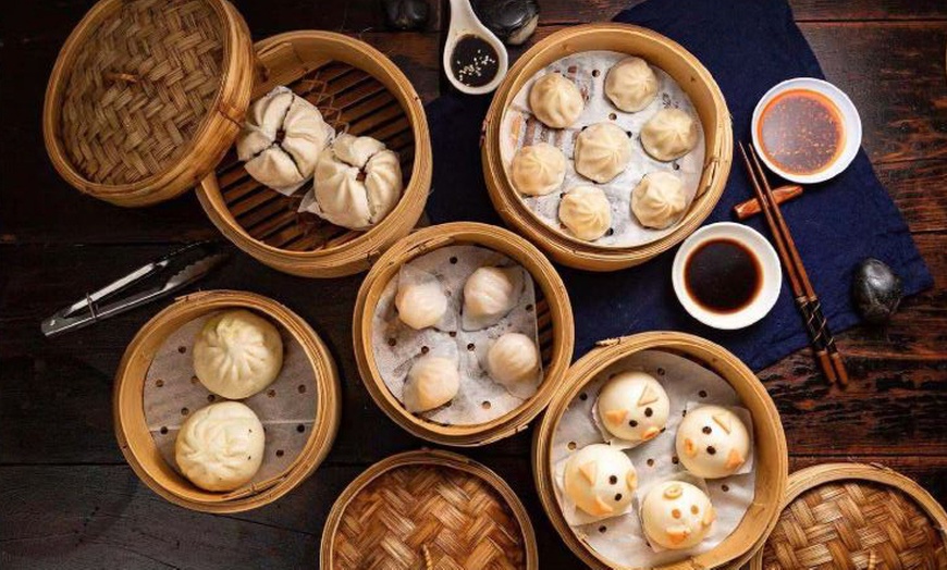 Image 2: Noodle or Dumpling Dish + Drink