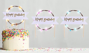 Happy Birthday LED Cake Topper