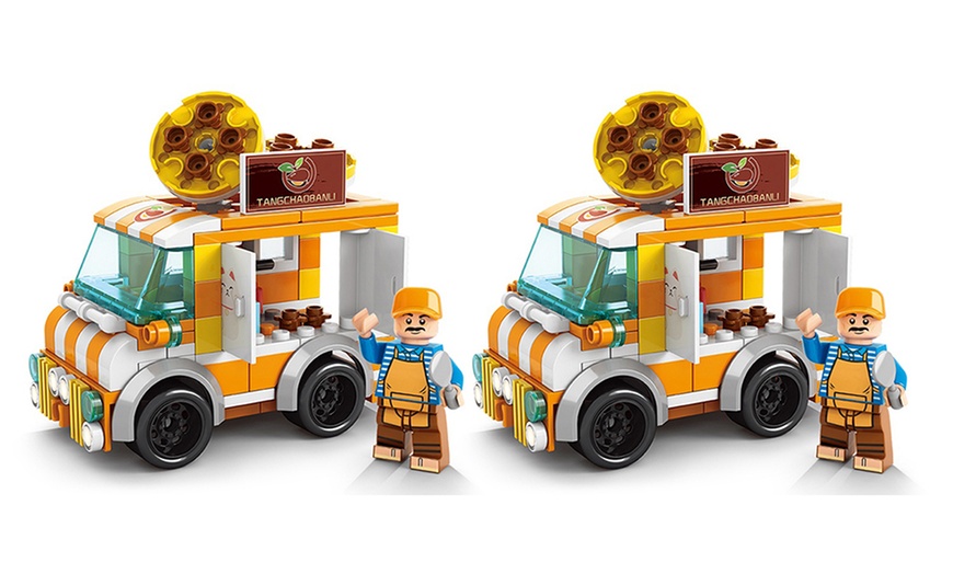 Image 3: Mini Food Car Building Blocks Collection