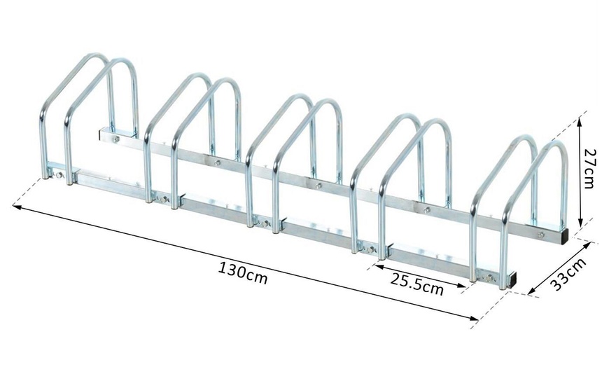 Image 13: HomCom Bike Parking Rack