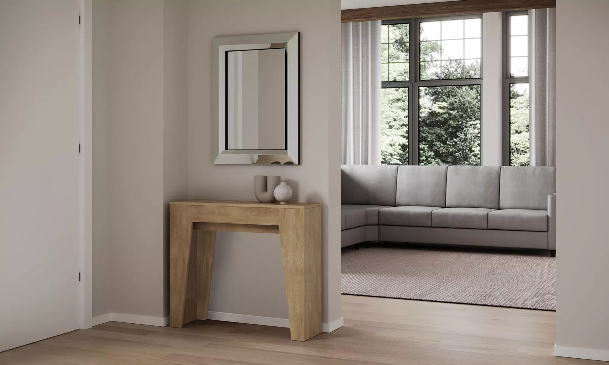 Consola extensible estrecha