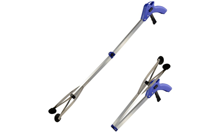 Image 2: Foldable Long-Reach Grabbing Pick-Up Grabber Tool