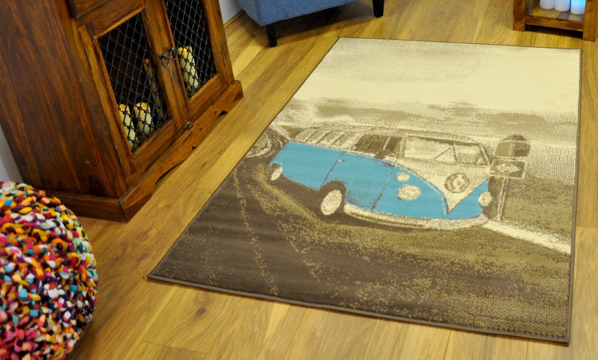 Image 5: Retro Camper van Rugs - 7 Colours
