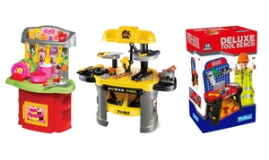 Kitchen and Tool Bench Play Sets