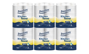 24, 48 or 72 Rolls of Freedom Multi-purpose 2-Ply Kitchen Towels