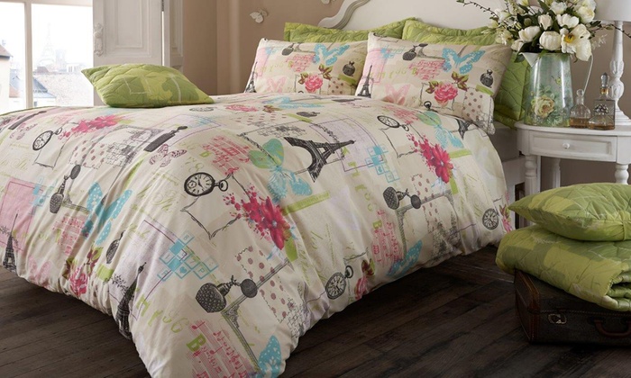 Parisian Duvet Cover Set Groupon Goods