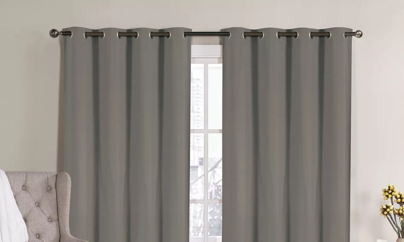 Solid Energy Efficient 52" x 84" Blackout Window Panel Pair (2-Pack) - Primary Image