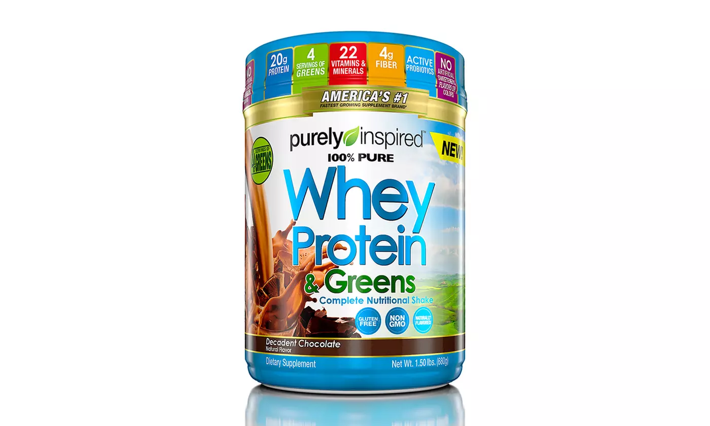 Purely Inspired 100% Pure Whey Protein & Greens Decadent; 1.5 Lb. - Second Medium
