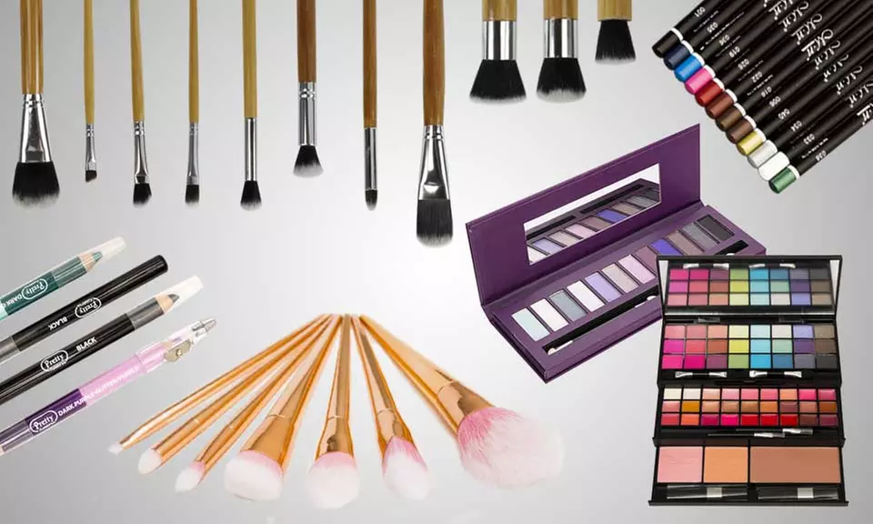 1x oder 2x Eyeliner, Lidschatten und Pinsel für Make-up in zwei Varianten nach Wahl - Primary Image