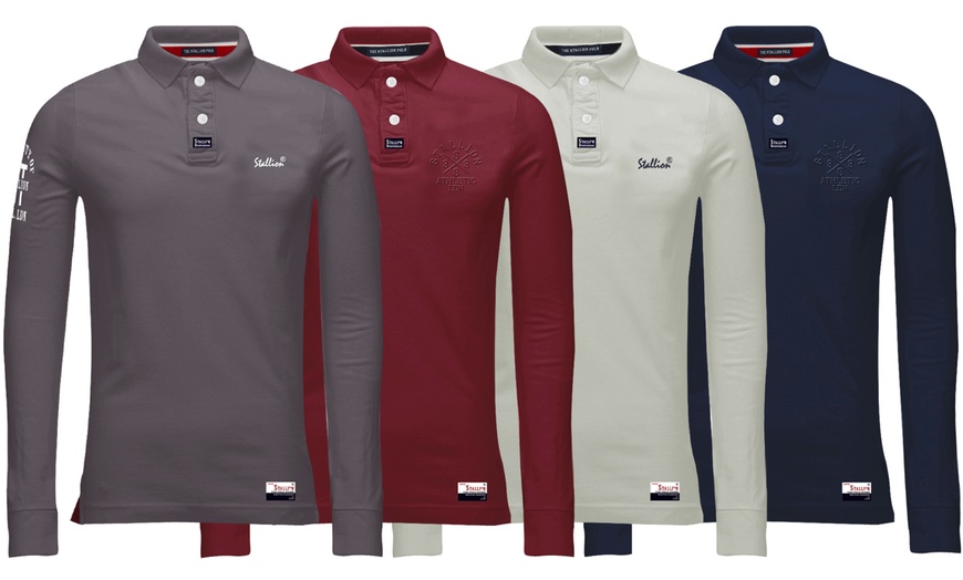 Image 1: Stallion Long Sleeve Polo Shirt