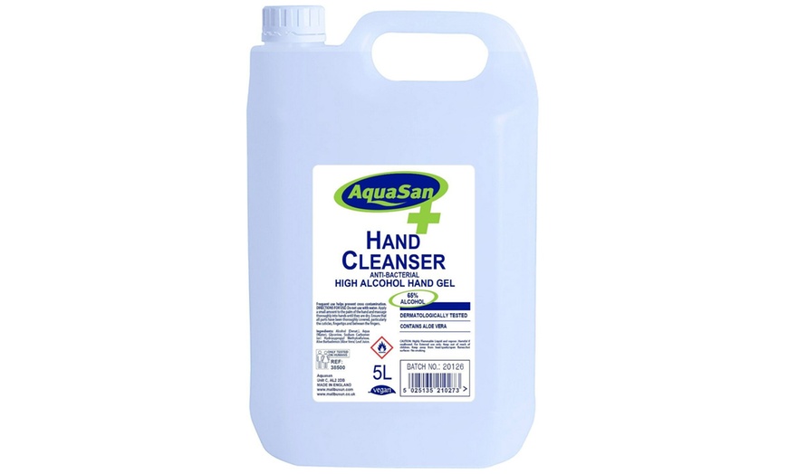 Image 1: Aquasan Hand Cleanser Antibacterial Gel 5L