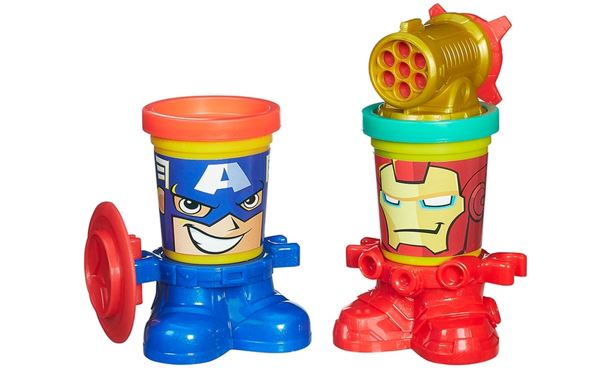 Image 3: Play-Doh Marvel Can Heads 2-Pack