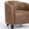 Image 6: Bronzing Fabric Tub Chair with Footstool
