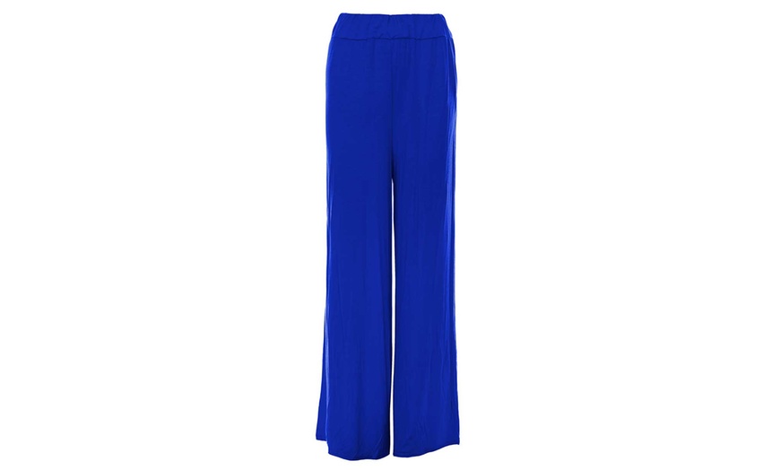 Image 8: Wide Leg Jersey Trousers