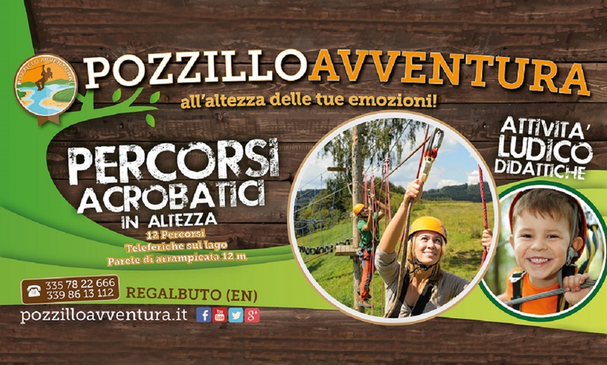 Image 1: Ingresso parco avventura con percorsi misti