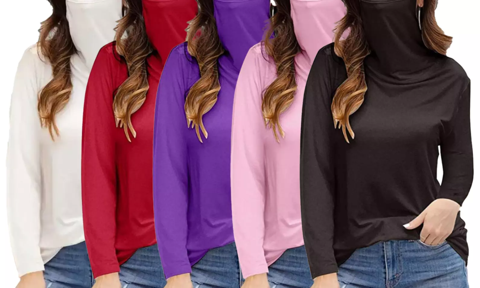 Haut pour femme 2 en 1 avec col masque - Primary Image