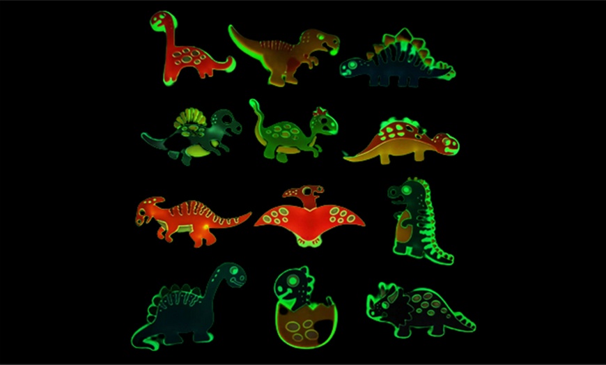 Image 2: 12 Luminous Dinosaur Shoe Charms Decorations for Clogs