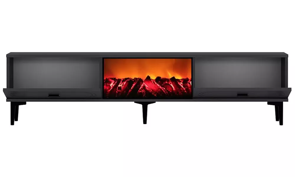 Meuble TV avec cheminée LED 150 cm Kocoon