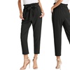 Image 3: Haute Edition Women's Pull-On Tie-Belt High Paper Bag Pants