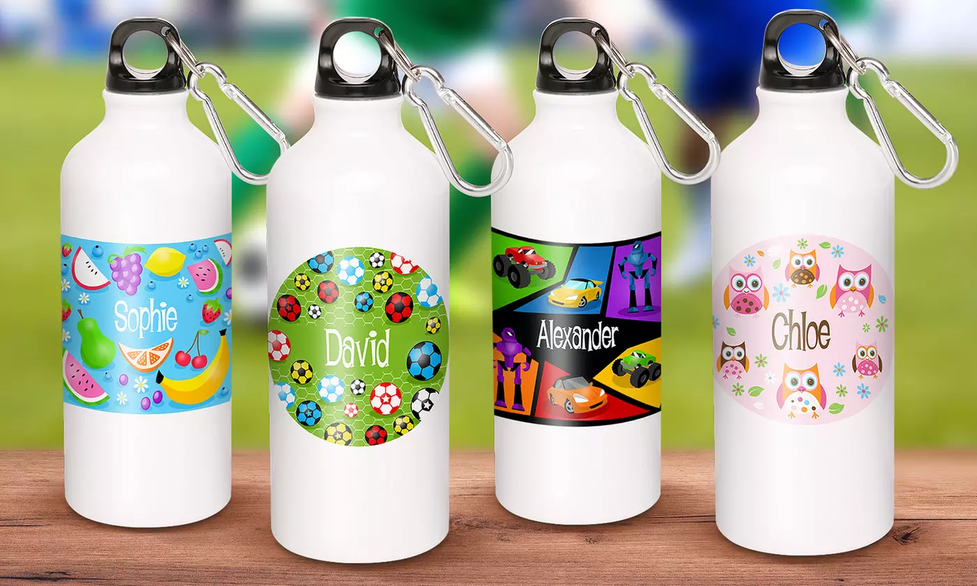 One, Two, or Three Personalized Kids' Water Bottles from Dinkleboo (Up to 70% Off) - Primary Image
