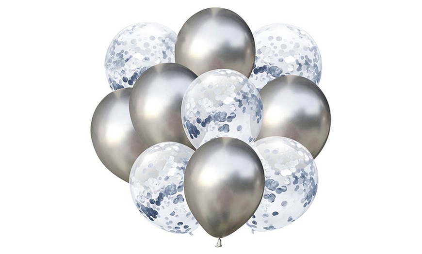 Image 5: 1x oder 2x 20er-Set Metallic- und Konfetti-Ballons