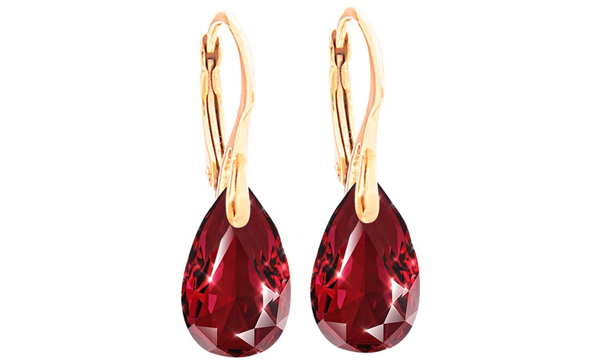 Image 10: Ah Jewellery Pear Earrings with Crystals From Swarovski®