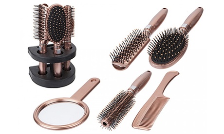 1 ou 2 ensembles de brosses et miroir avec support de rangement