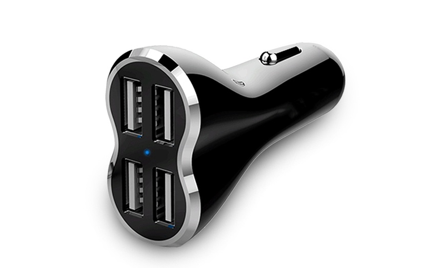 Image 4: Four-Port USB Car Charger