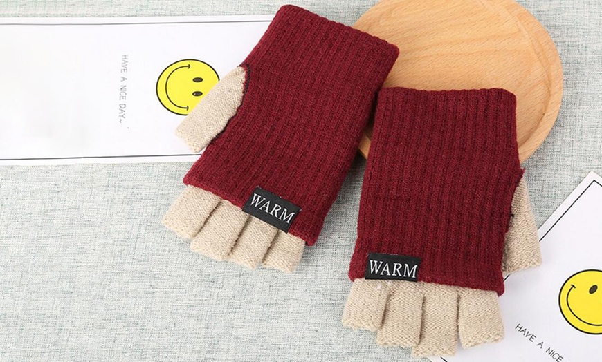 Image 3: WARM Finger-Less Gloves