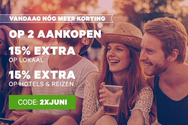 Alléén vandaag: -15% op Lokaal en -15% op Hotels&Reizen - Code: 2XJUNI