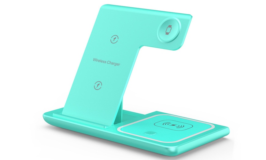 Image 7: 3 In 1 Wireless Portable Charger Stand