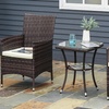 Image 1: Outsunny Three-Piece Outdoor Rattan-Effect Bistro Set 
