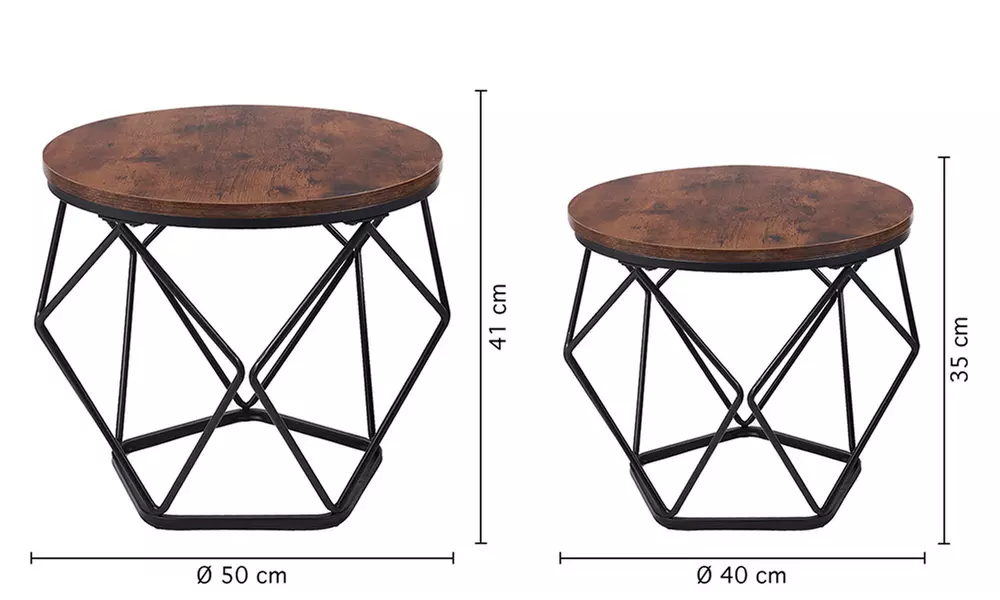 Set van 2 bijzettafels