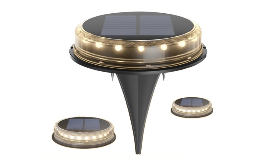 Image 2: Solar Round Garden Lawn Lights