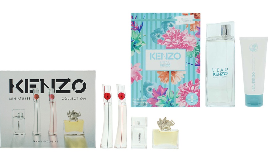 Image 1: One or Two Packs of Kenzo Flower or L'Eau Por Femme Gift Set