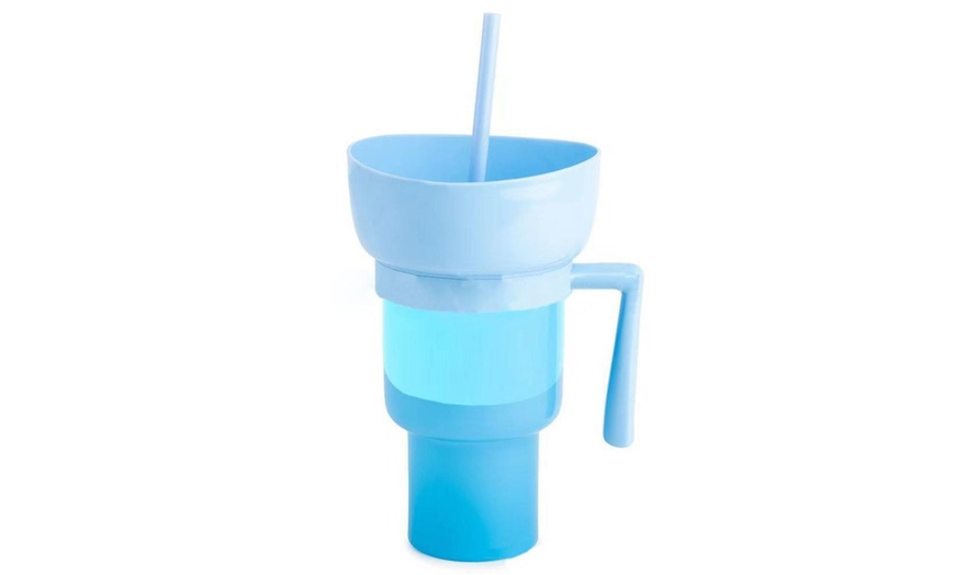 Image 15: Two-in-One Cup Bowl Combo with Straw