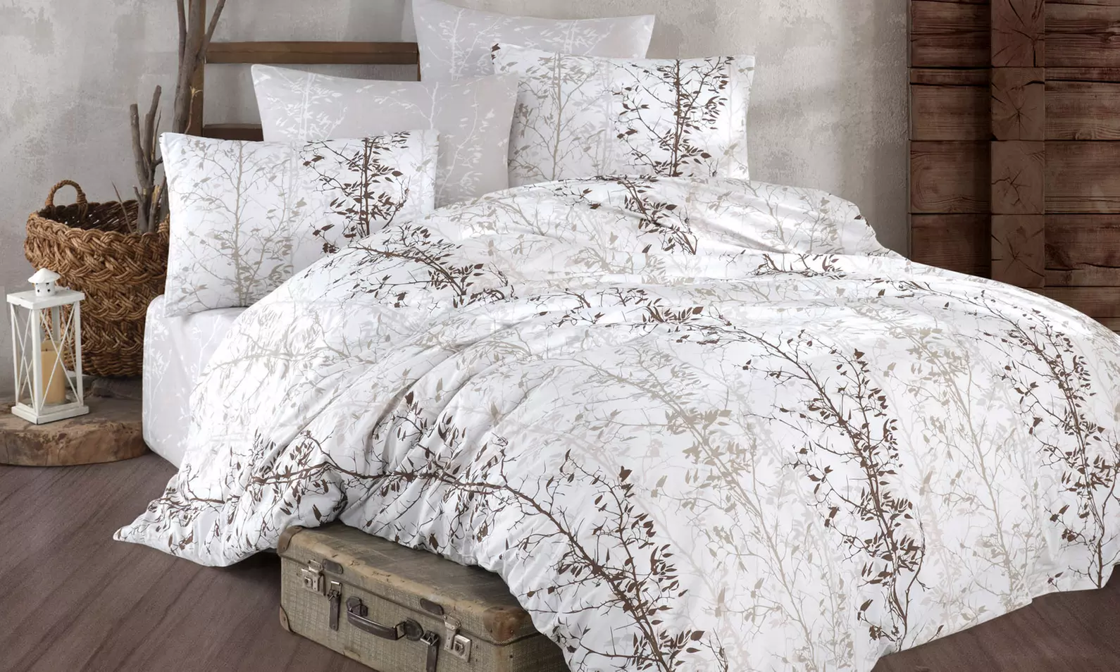 Juego de funda nórdica y 2 fundas de almohada para cama doble